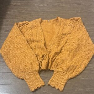 Free People Daphne Cable Tie Front Cardigan